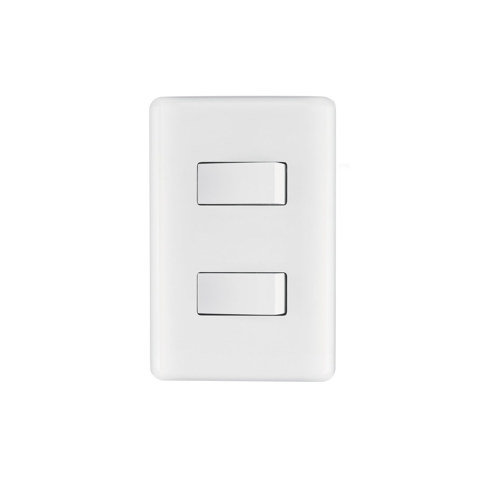 Placa armada con 2 interruptores sencillos, VOLTECK BASIC