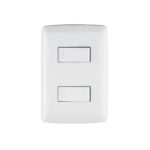 Placa armada 1 interruptor 1 escalera,blanco, línea Italiana