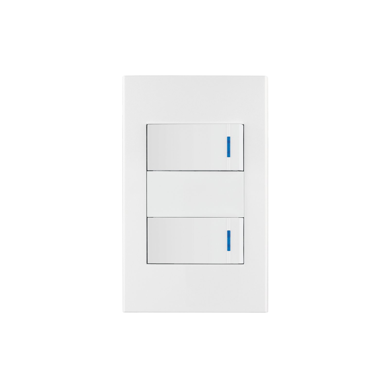 Placa armada 2 interruptores, 1 módulo, Española, blanco