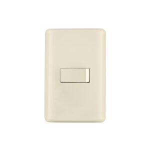 Placa armada 1 interruptor sencillo, marfil, VOLTECK
