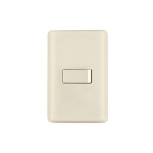 Placa armada 1 interruptor de escalera, marfil, BASIC