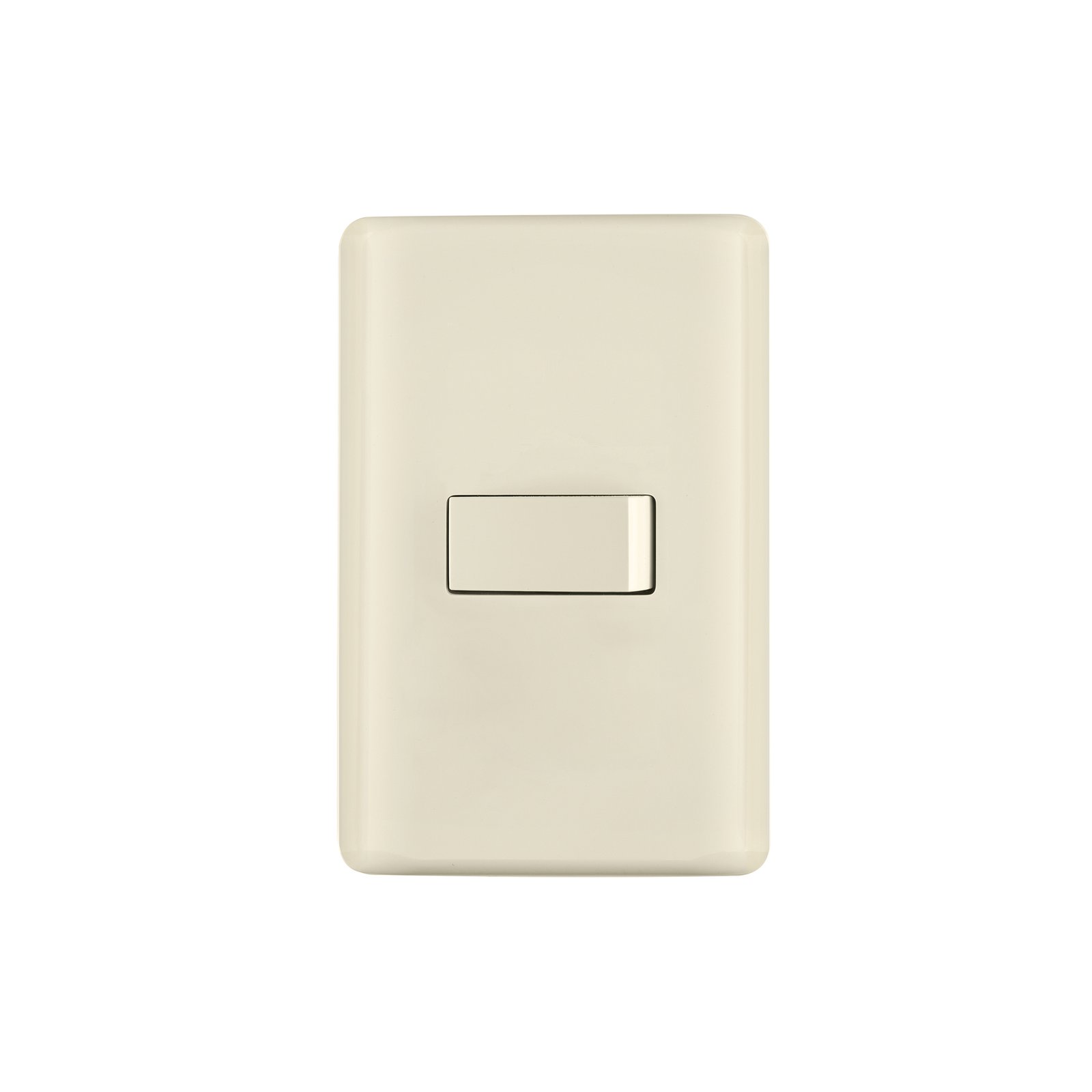 Placa armada 1 interruptor de escalera, marfil, BASIC