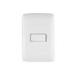 Placa armada 1 interruptor sencillo, blanco, línea Italiana