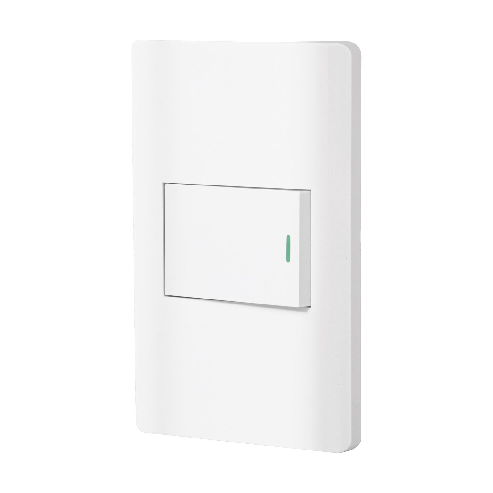 Placa armada blanca 1 interruptor de 3 vías 1.5 mód, Lisboa