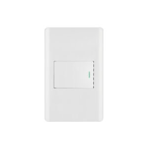 Placa armada blanca 1 interruptor 1.5 módulos, Lisboa
