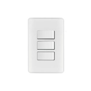 Placa armada con 3 interruptores sencillos, VOLTECK BASIC
