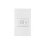 Placa armada 1 toma para teléfono, 1.5 mod, Española, blanco