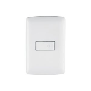 Placa armada con timbre, blanco, línea Italiana., VOLTECK