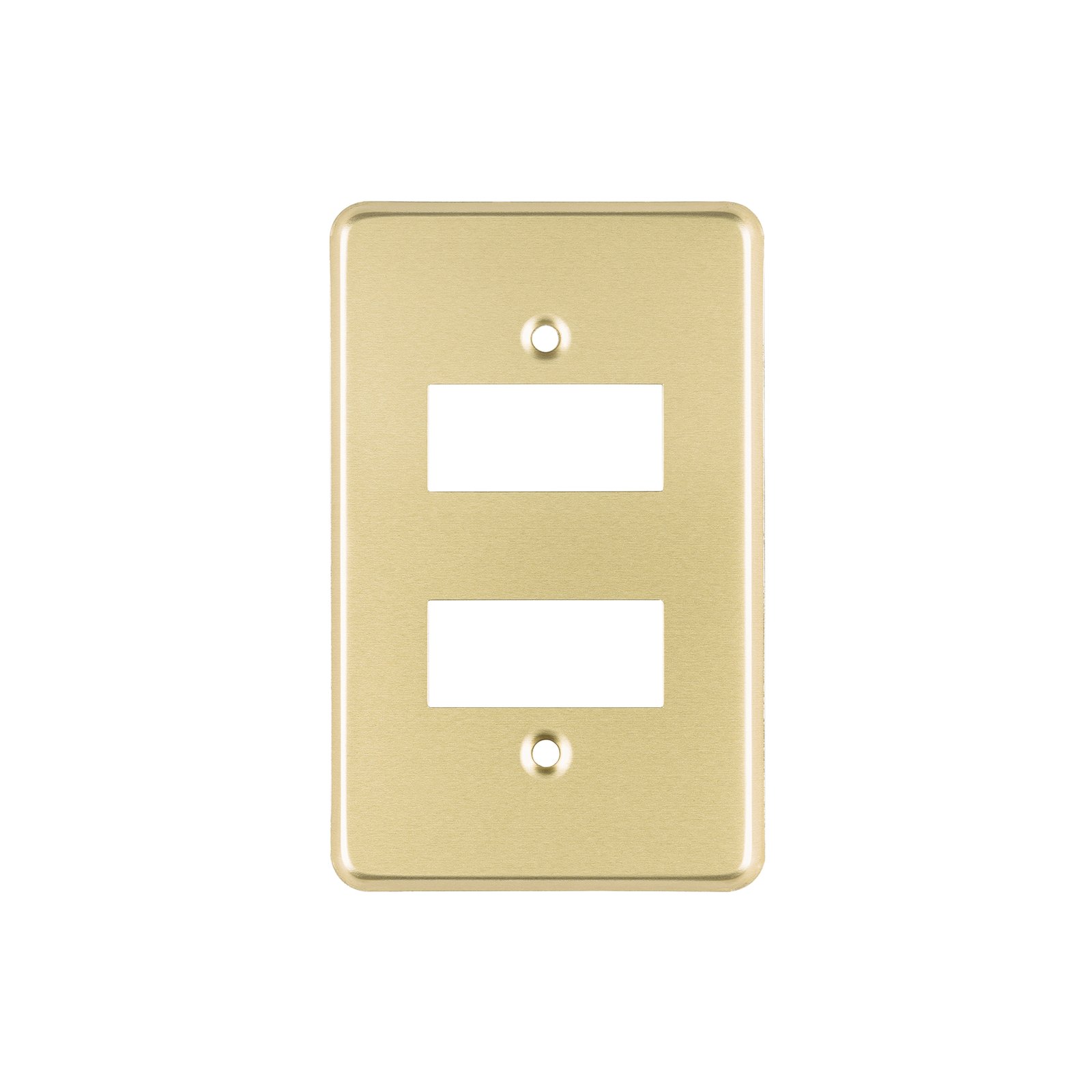 Placa 2 módulos, de aluminio, línea Económica, VOLTECK