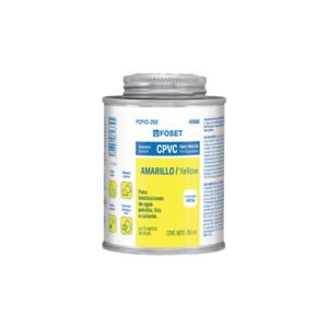 Cemento p/CPVC, amarillo, toda presión, lata 250ml, FOSET