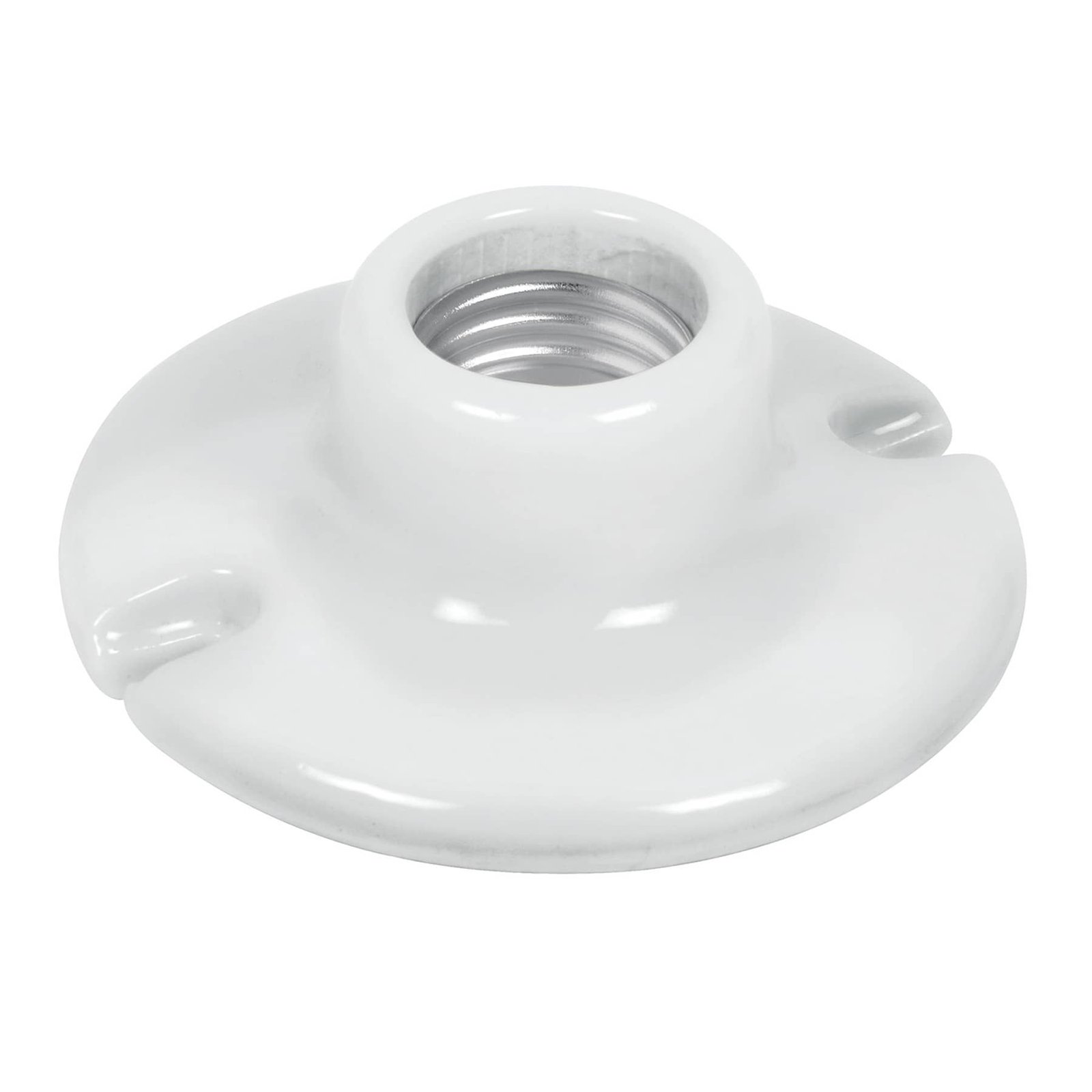 Portalámpara de porcelana, 3-1/2', redonda, VOLTECK