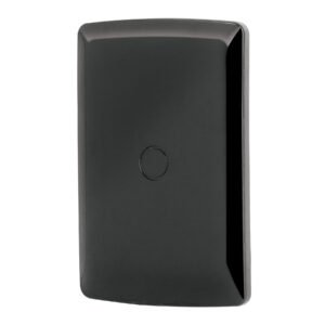 Placa ciega, Italiana, color negro, VOLTECK