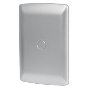Placa de ABS ciega, línea italiana, color plata, VOLTECK