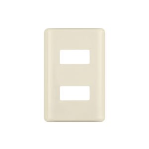 Placa 2 módulos, marfil, línea VOLTECK BASIC