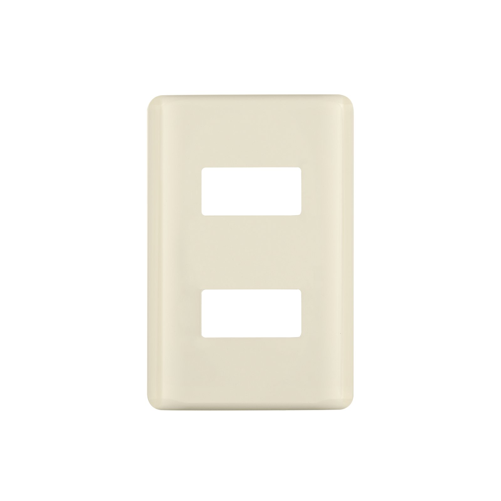 Placa 2 módulos, marfil, línea VOLTECK BASIC