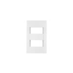Placa 2 ventanas, 1 módulo, línea Española, color blanco