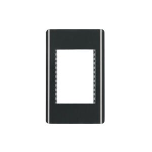 Placa negra de 1 ventana 3 módulos, línea Lisboa, VOLTECK