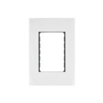 Placa 3 módulos de ABS, línea Oslo, color blanco, VOLTECK