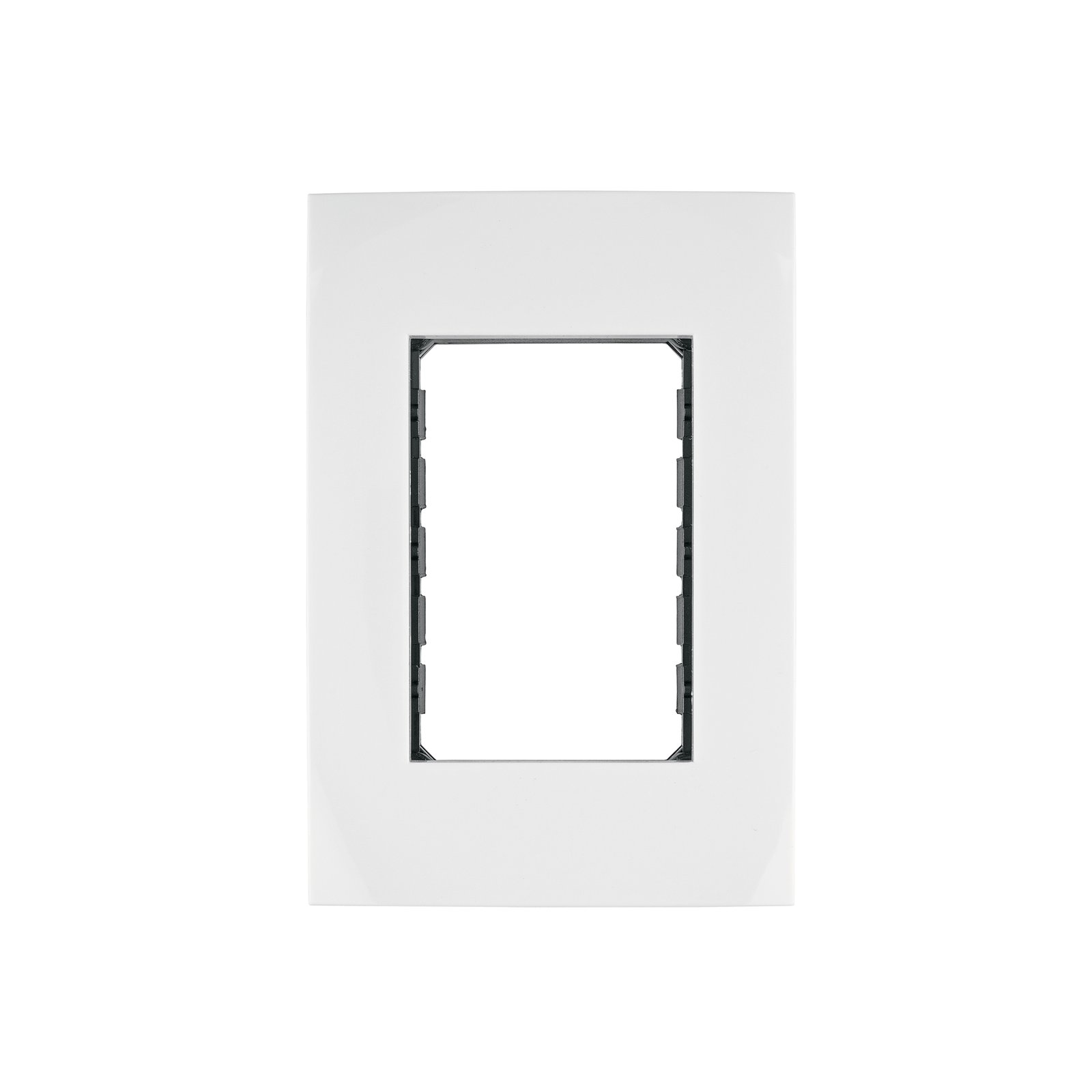 PPTR-OB.jpg Placa 3 módulos de ABS, línea Oslo, color blanco, VOLTECK - Image 1