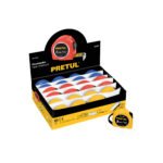 Flexómetro 3 m cinta 13 mm, en display box, PRETUL