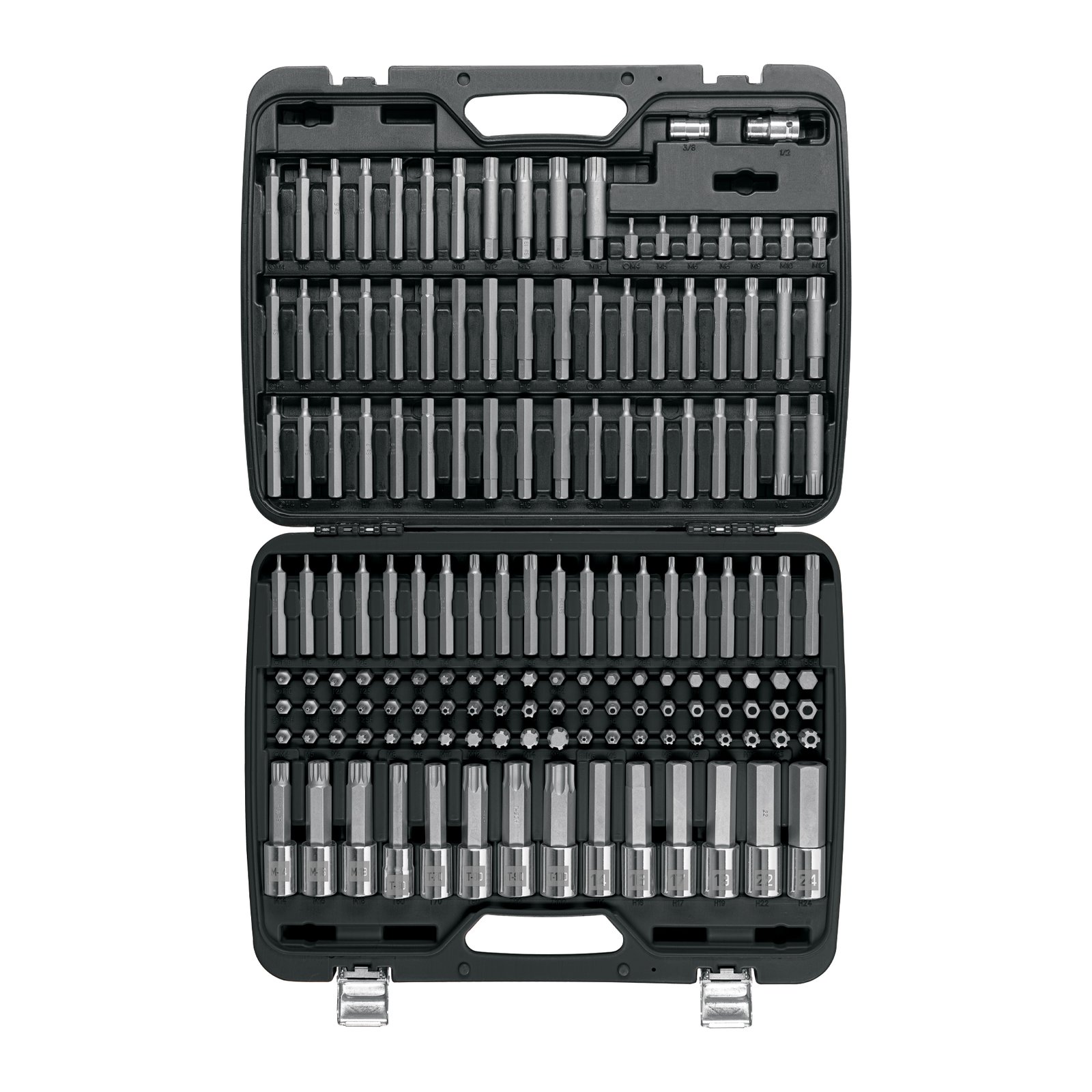 Juego de puntas y dados con punta para mecánica, 150 piezas
