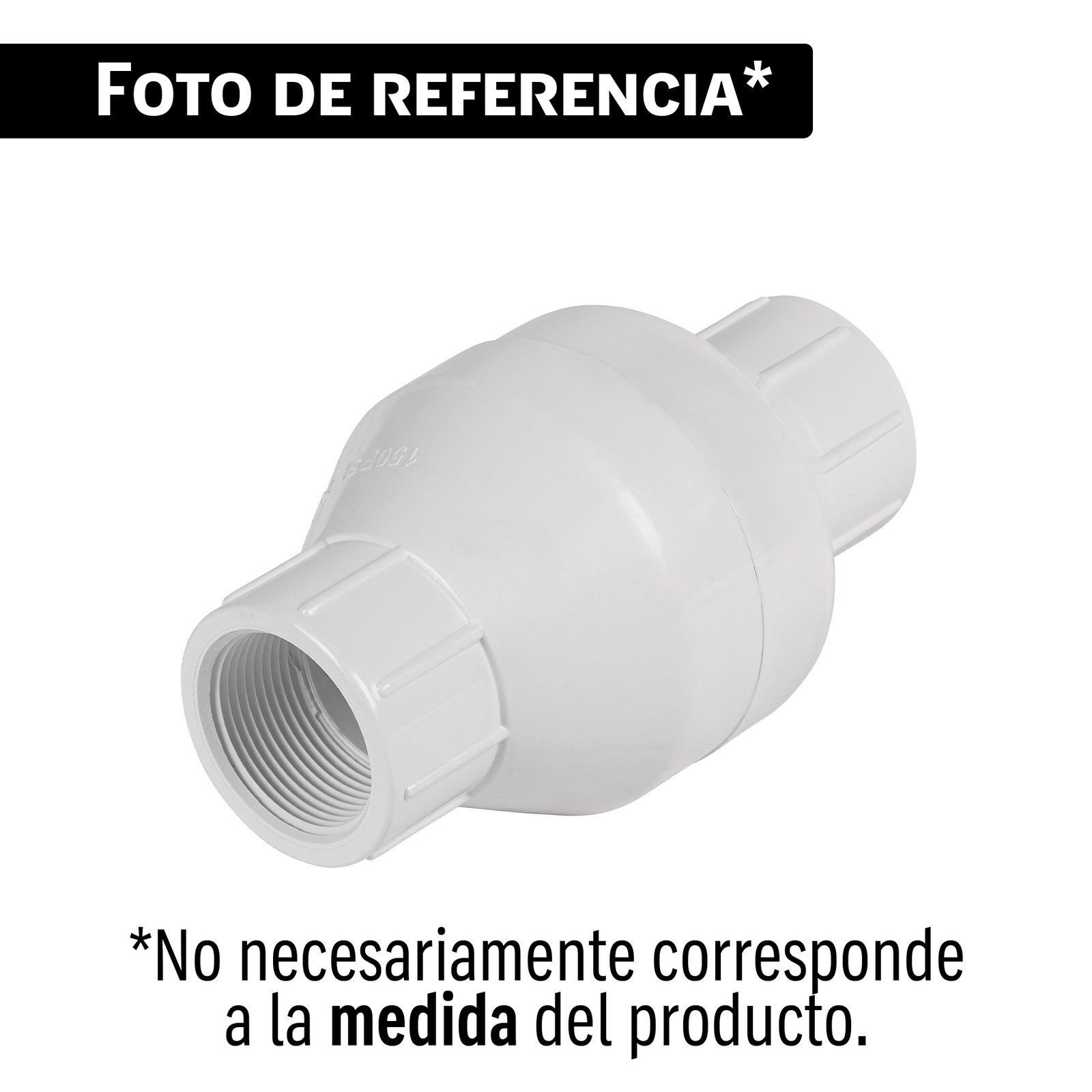 Válvula check de PVC 1-1/4' roscable, FOSET