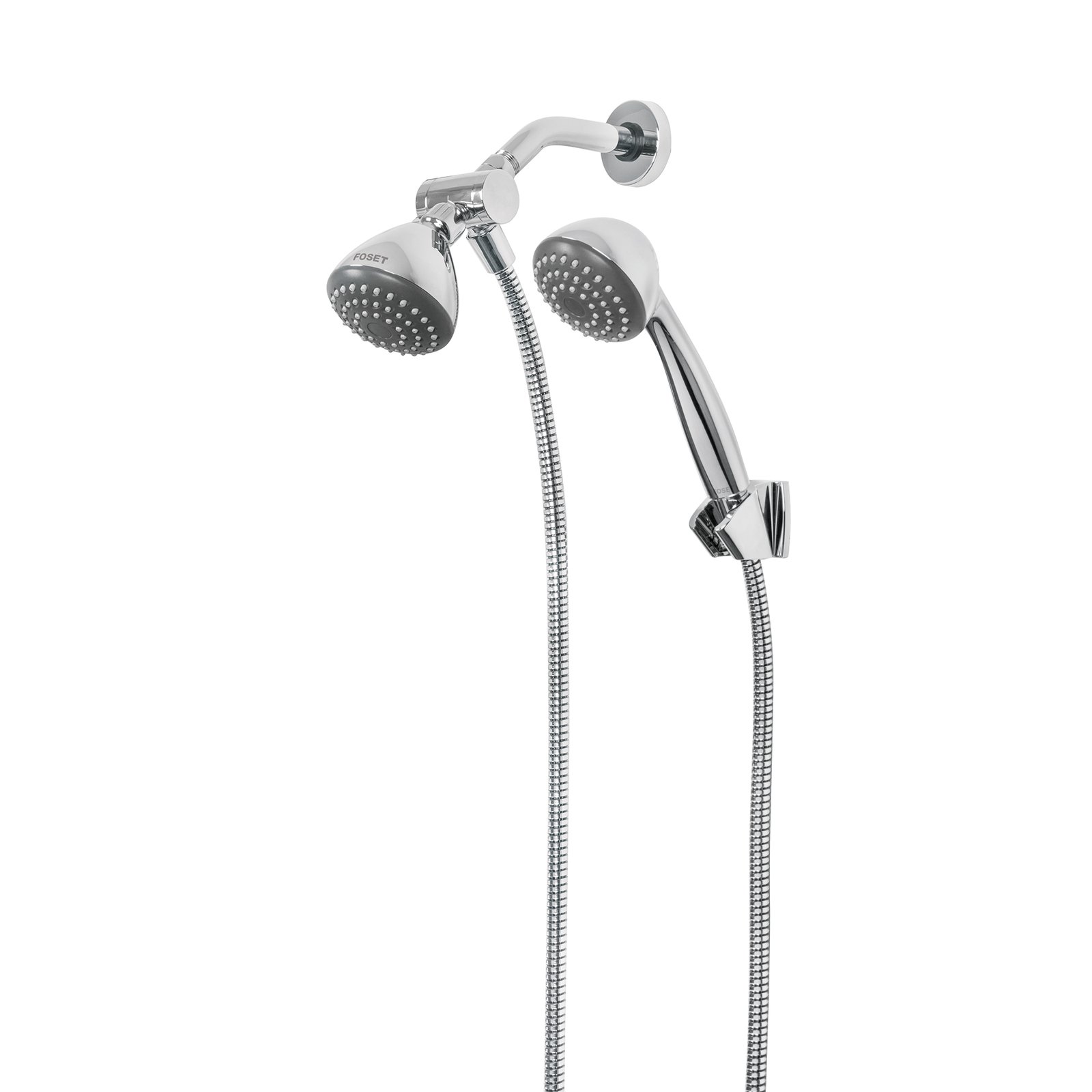 Regadera doble fija y teléfono 3-1/4', ABS, cromo, AERO