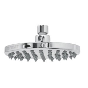 Regadera cromo 6' plato redondo, sin brazo, FOSET ELEMENT