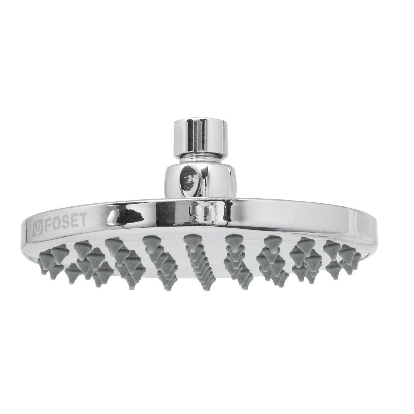 Regadera cromo 6' plato redondo, sin brazo, FOSET ELEMENT