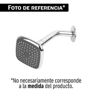 Regadera cuadrada 3-3/4' brazo y chapetón, blíster, BASIC