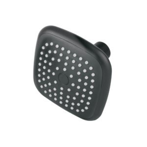 Regadera cuadrada de ABS 3-3/4' sin brazo, negro, BASIC