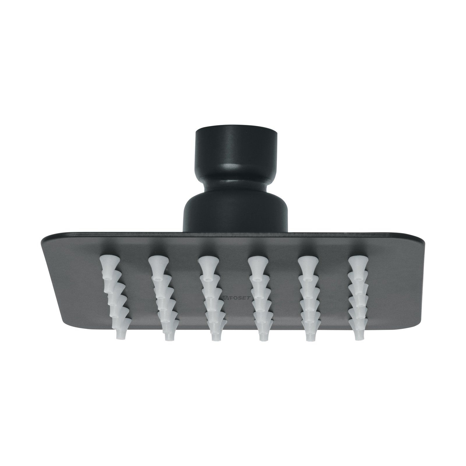 R-413SM.jpg Regadera cuadrada 4', acero inox, sin brazo, negro, TÚBIG - Image 1