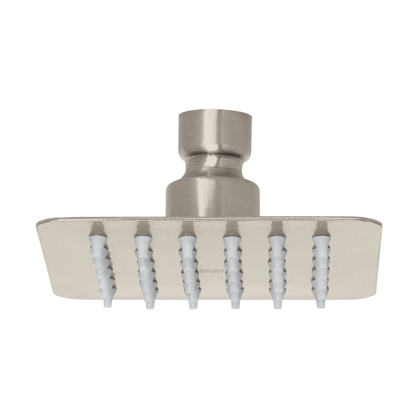 R-413SN.jpg Regadera cuadrada 4', acero inox, sin brazo, satín, TÚBIG - Image 1