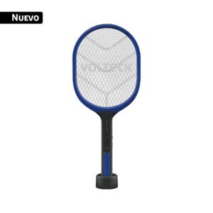 Raqueta mata moscas y mosquitos con base, recargable VOLTECK