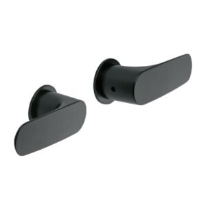 Juego manerales palanca para regadera, negro, FOSET RIVIERA