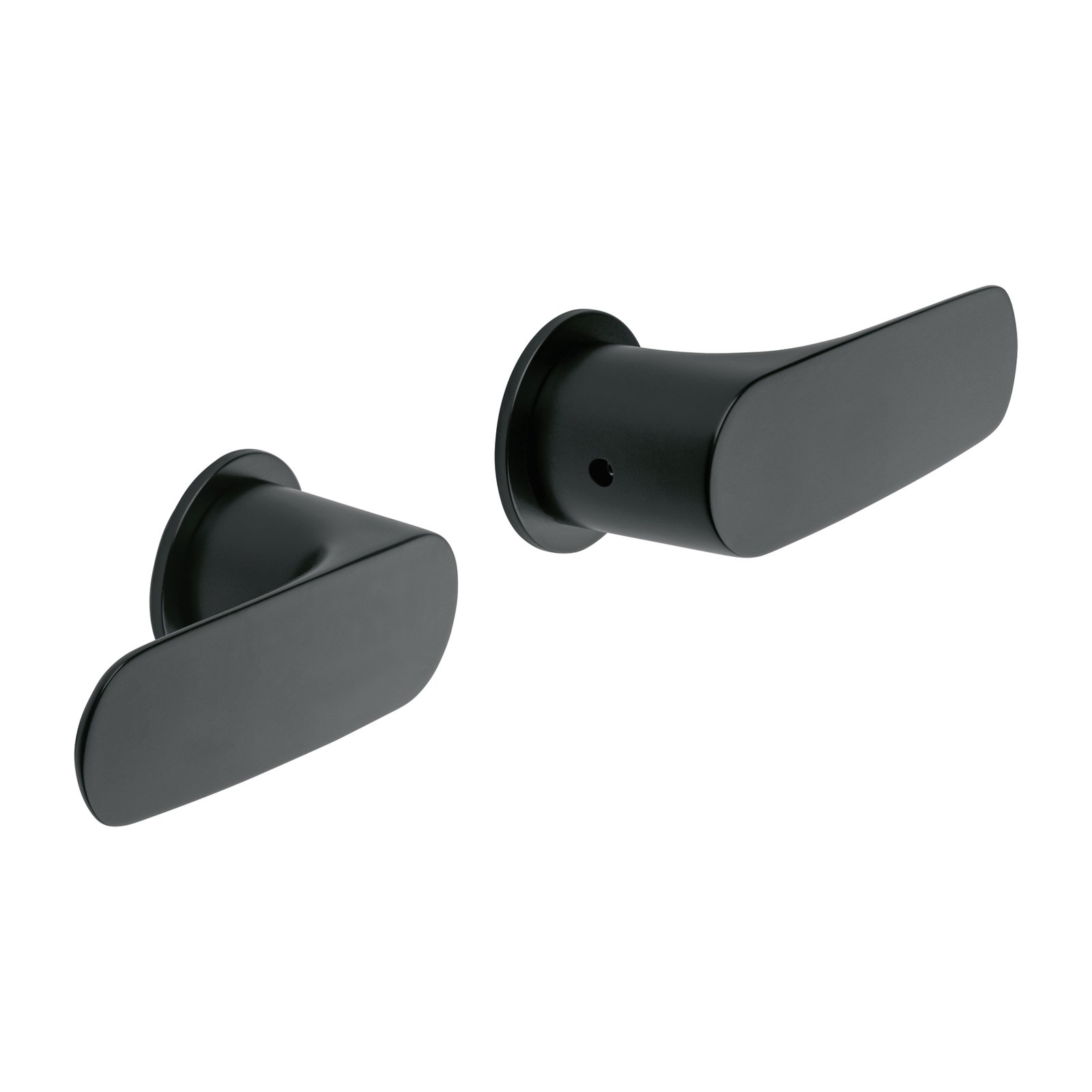 Juego manerales palanca para regadera, negro, FOSET RIVIERA