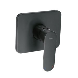 Monomando para regadera sin desviador, negro, FOSET RIVIERA