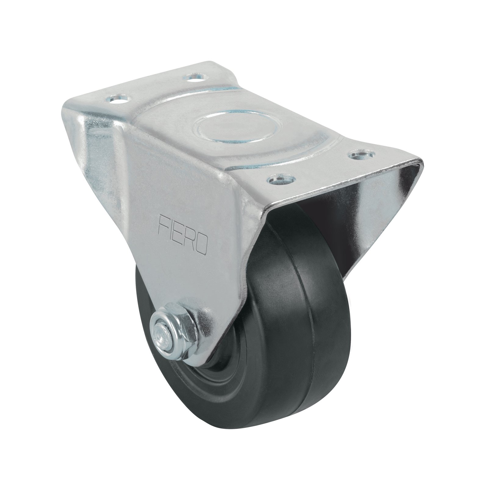 Rodaja hule 3', placa fija con buje, carga 50 kg, FIERO