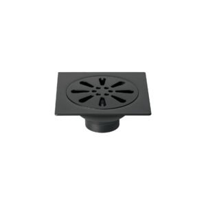 Resumidero cuadrado 4' x 4', acero inoxidable, negro, gota
