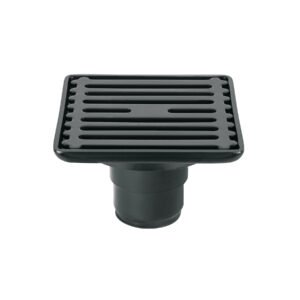 Resumidero cuadrado 4' x 4', acero inoxidable, negro, AQUA