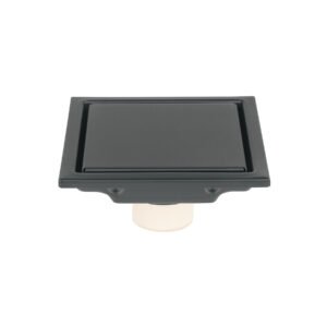 Resumidero reversible 4', anti olores, acero inox, negro, AQ