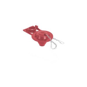 Sapo 2' para WC, silicona roja, cadena inoxidable, FOSET