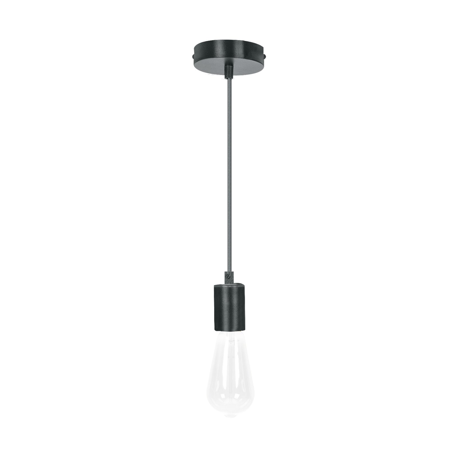 Socket colgante metálico, negro, VOLTECK