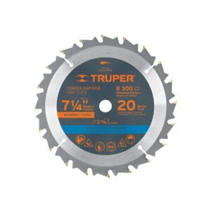 Disco sierra 7- 1/4' para madera, 20 dientes centro 5/8'