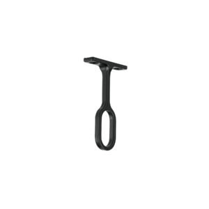 Soporte negro para tubo ovalado de closet, HERMEX