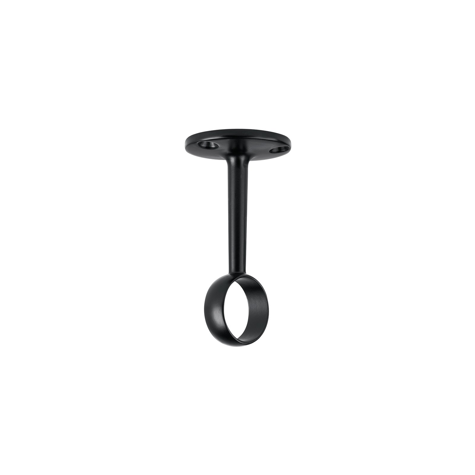 Soporte negro para tubo redondo de closet, HERMEX