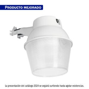 Luminario suburbano ABS con foco LED 40W 6500K sensor de luz