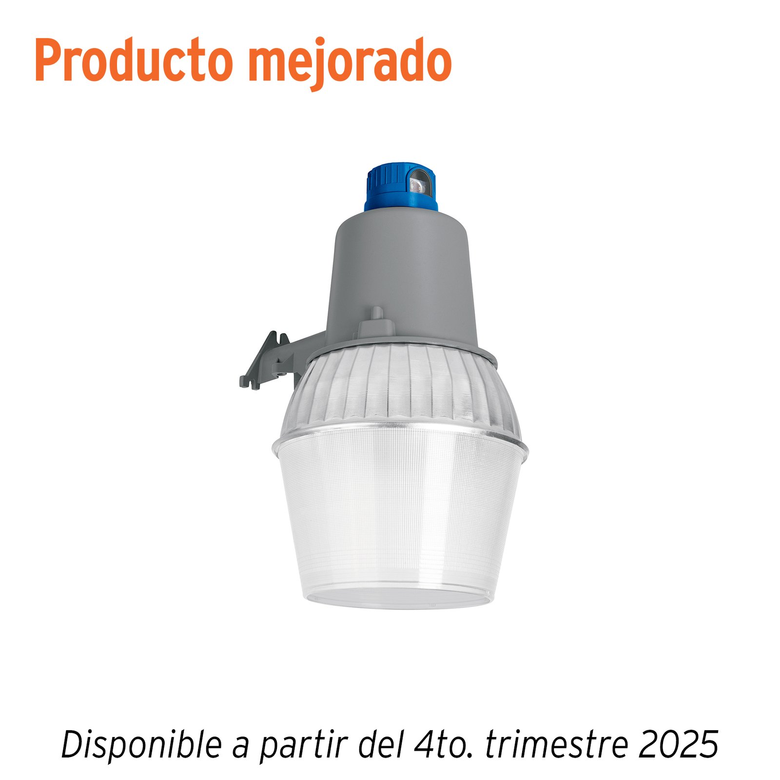 SUB-821F.jpg Luminario suburbano con foco LED 40W 6500K y sensor de luz - Image 1