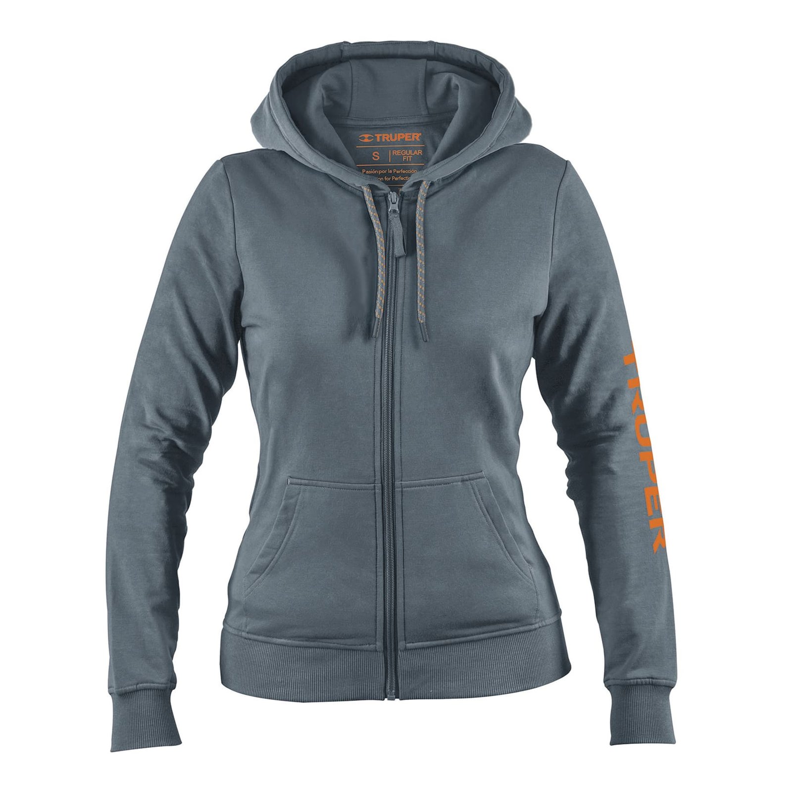 Sudadera gris para dama, talla CH, TRUPER