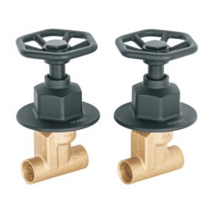Juego llaves empotrar soldables, volante negro, TÚBIG